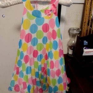 Girls Dress size 5 poke a dot